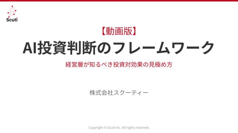 【動画】『製造業向けWP：AI投資判断のフレームワーク』
